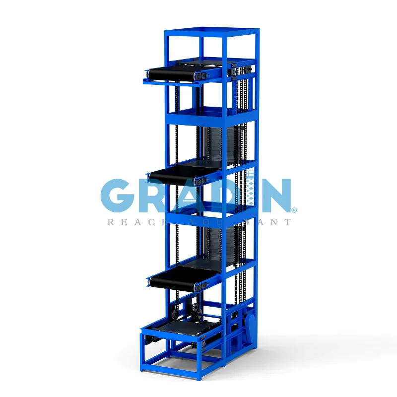 Gradin-E-Type-Continuous-Lift-System-Multi-Level-Vertical-Flow-Conveyor