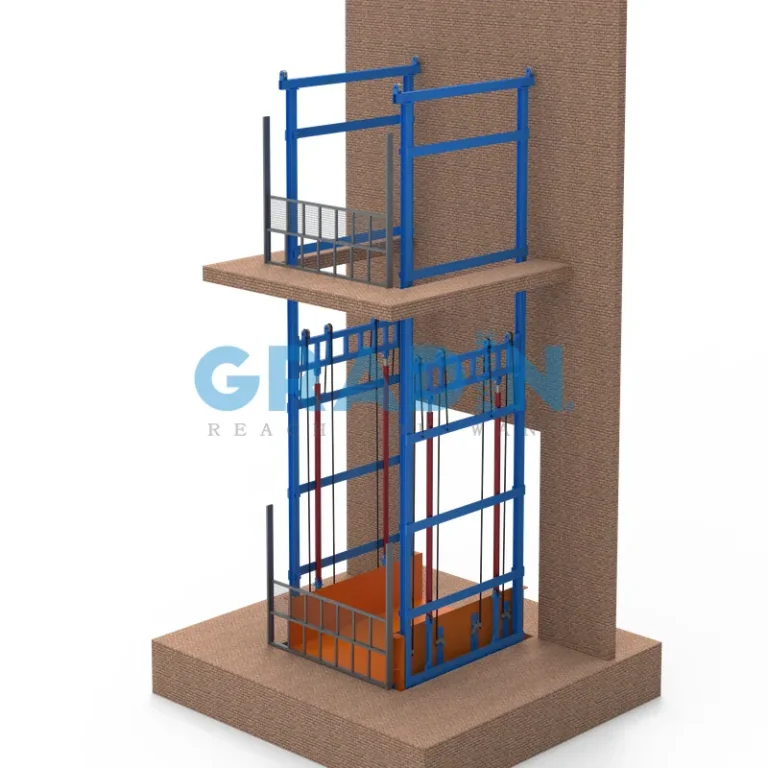 Gradin 4-Cylinder 4-Post Lift for heavy-duty multi-floor industrial lifting and material transport