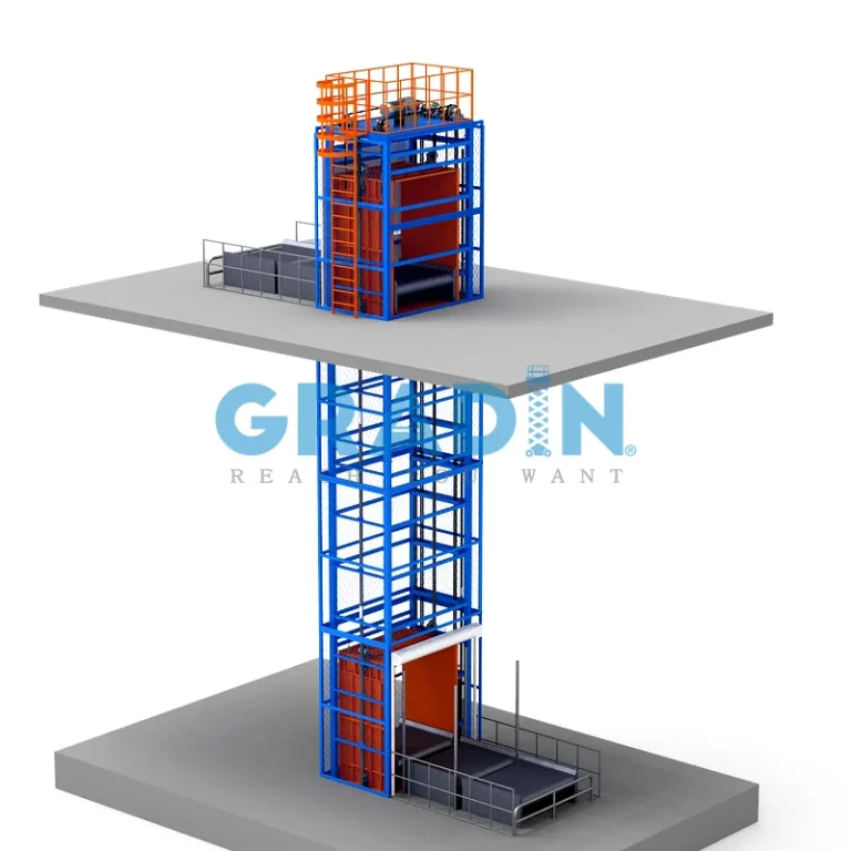 Gradin custom 2-stop belt VRC system engineered for heavy-duty vertical material handling.