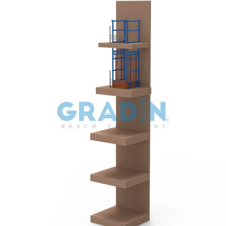 Gradin 4-Cylinder Cargo Lift for 50-ton heavy-duty vertical transport and industrial logistics