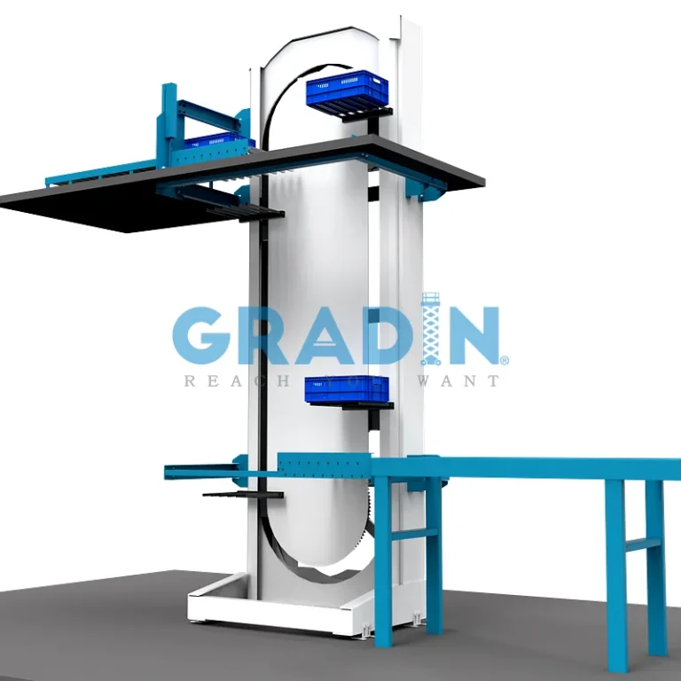 Gradin-1500UH-Fork-Arm-CVC-High-Speed-Continuous-Vertical-Conveyor