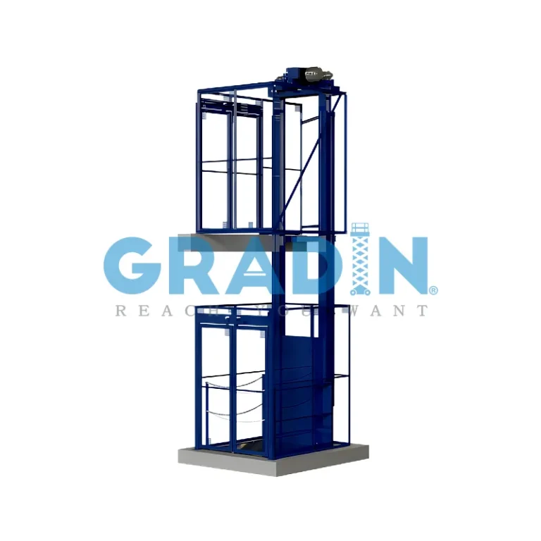 Gradin custom single-mast cantilever hoist