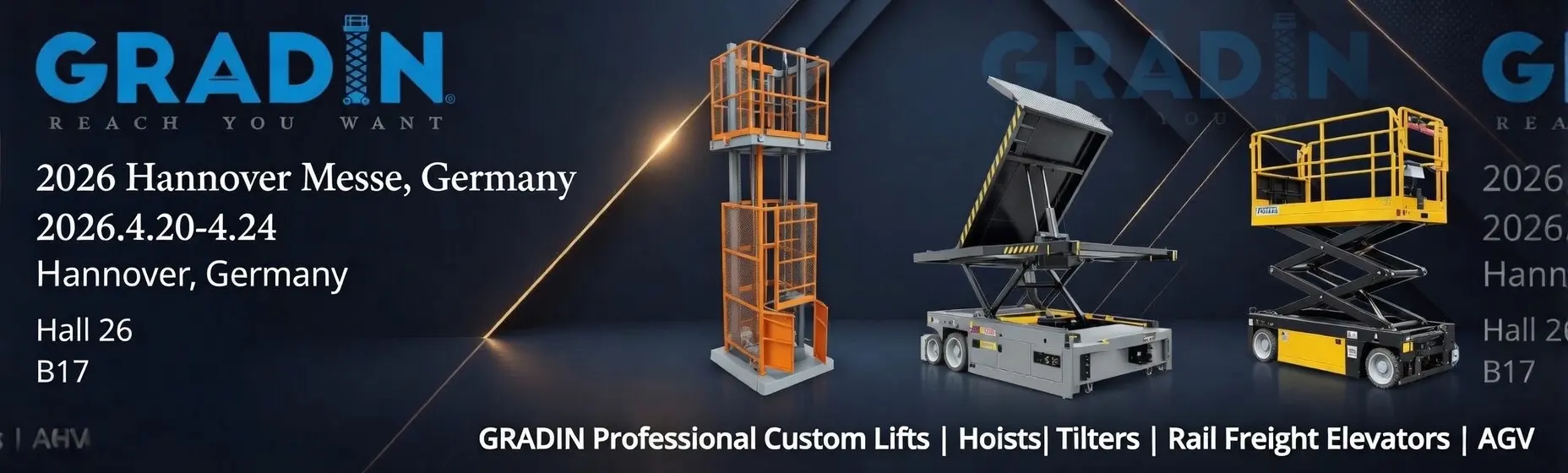 Bespoke Heavy Lifting Hannover Messe 2026 - GRADIN Custom 100T Vertical Lifter