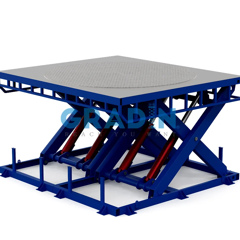 News 14 Side-by-side engineering comparison of a heavy-duty 5-ton VRC and a stationary hydraulic scissor lift in a smart warehouse.